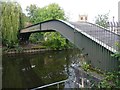 Pipe bridge over the River Aire, Bingley