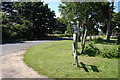 The Suffolk Coast Path crossing the B1122