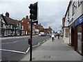 Part of the main street in Newport, Shropshire