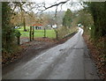 A break in the hedges, Coed-y-paen