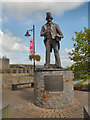 ST1586 : Tommy Cooper Statue at Caerphilly by David Dixon