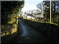 Road between the church and graveyard, Llangynwyd