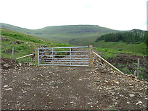 NG4358 : Gate at the road end in Glenuachdarach by Dave Fergusson