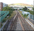 A view NW from Porth railway station footbridge