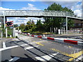 Level crossing at West Barnes Lane