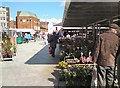 SJ9494 : Busy Market Stalls by Gerald England