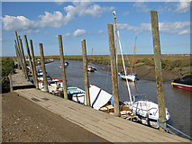 TG0244 : Small craft at the moorings, Blakeney by Pauline E