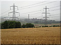 SE9919 : Stubble Field and Pylons by David Wright