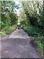 Track up to the sewage works