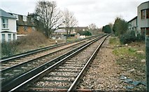 TQ2175 : Railway lines from White Hart Lane, Mortlake by David Howard