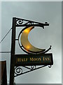 Sign at the "Half Moon Inn" in Sherborne