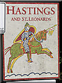 TQ7813 : Hastings and St. Leonards sign, A2100 Battle Road by Oast House Archive