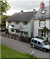 Post office and stores viewed from the canal, Talybont-on-Usk