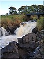 Waterfall flowing into Balgray reservoir