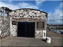 D2818 : Carnlough boathouse on the harbour by David Smith