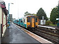 A Sunday afternoon departure for Swansea waits at Llandovery railway station