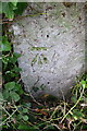 Benchmark on old gatepost on Southwell Road