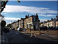 Junction of Eccles Road with the northern end of Parma Crescent in Battersea