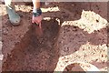 Romano British pot sherd excavated, Hanley Castle