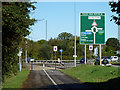 Polish War Memorial roundabout ahead