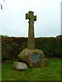 Memorial cross north of Cross House