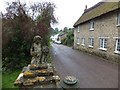 Cherub and lion by lodge of Bindon House