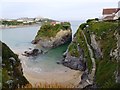 Steps, Island and Footbridge on Towan Beach