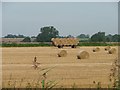 SO9364 : Cart full of straw bales by Christine Johnstone