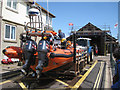 SX9372 : The lifeboat waits in Lifeboat Lane, Teignmouth by Robin Stott