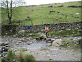 NY3309 : Ford  &  Stepping  Stones  over  Little  Tongue  Gill by Martin Dawes