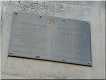 ST1797 : Plaque on Chartist Bridge by Jeremy Bolwell