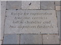 ST8806 : Blandford Forum: paving slab inscription by Chris Downer