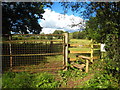 Stile on a permissive footpath near Silverton Park Farm