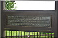 RFC Walmer memorial, rear view text.