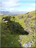 NN7034 : Lead mine/pit high on Meall nan Oighreag by Richard Law
