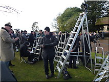 TF6928 : The press pack at Sandringham - Christmas Day 2011 by Richard Humphrey