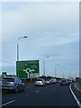 A421 approaching the Black Cat Roundabout