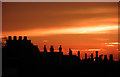 Cleethorpes roof tops at Sunset