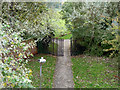 Gate into recreation ground