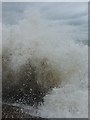 SZ2991 : Milford on Sea: a wave obscures the Isle of Wight view by Chris Downer