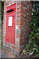 Benchmarked letter box on Charmouth Road