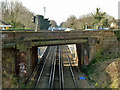 Road bridge by New Eltham station