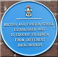 Blue plaque on former school, Ross-on-Wye