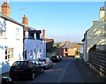 SO6911 : A view along Severn Street towards crossroads and the Severn, Newnham-on-Severn by Jaggery