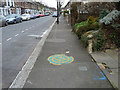 Greenwich Meridian marker, Leslie Road