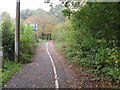 Worth Way Path entering the residential area of Maidenbower