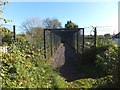 Caged footpath over Grand Western Canal