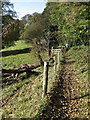 SK4663 : Hardwick - footpath at Breedingclose Gate by Dave Bevis