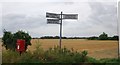 Road sign, Apton Hall Rd, Stambridge Rd junction