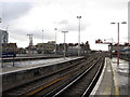 Looking down the track from Waterloo Station